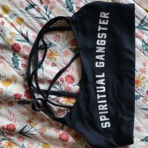 Spiritual Gangster strappy back sports bra